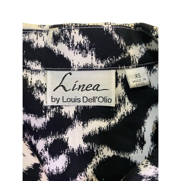 Linea Louis Dell'Olio Jacket Womens XS Brown Black Leopard Animal Print EUC - Picture 3 of 10